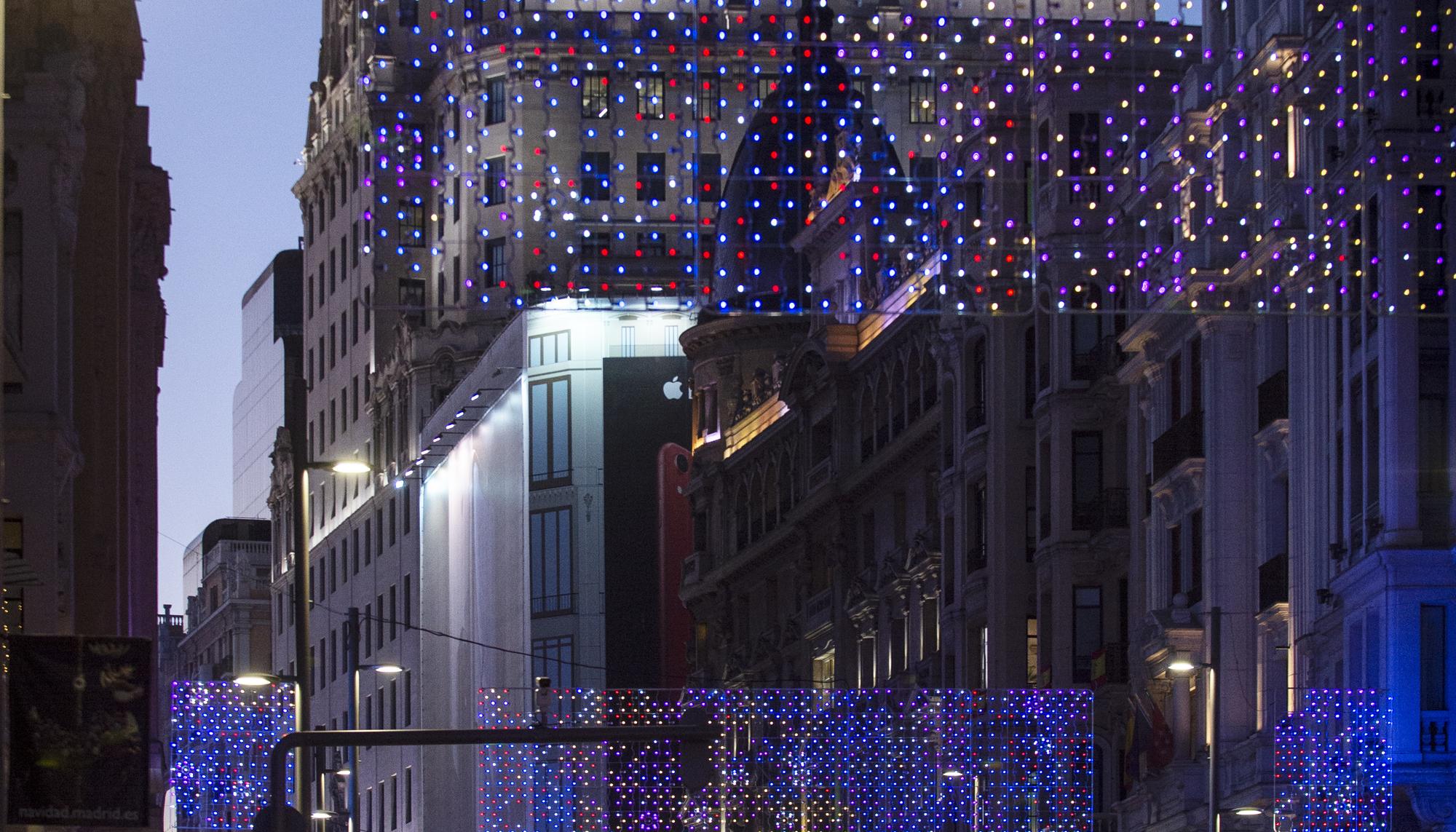 Luces de Navidad en la calle Gran Vía